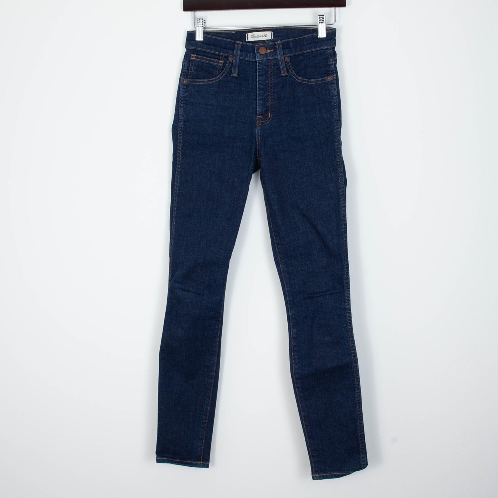 Madewell 10" High Rise Skinny Dark Wash Denim‎ Jeans Womens Size 24